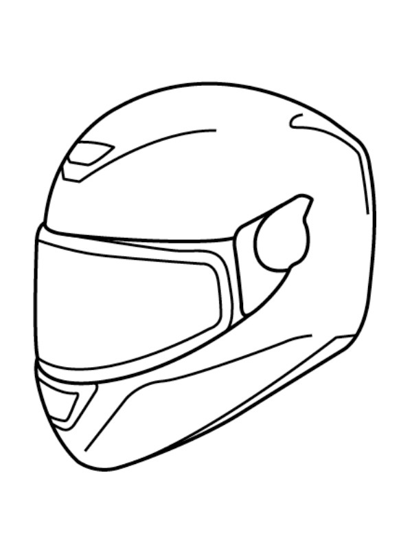 Motorcycle helmet Coloring page