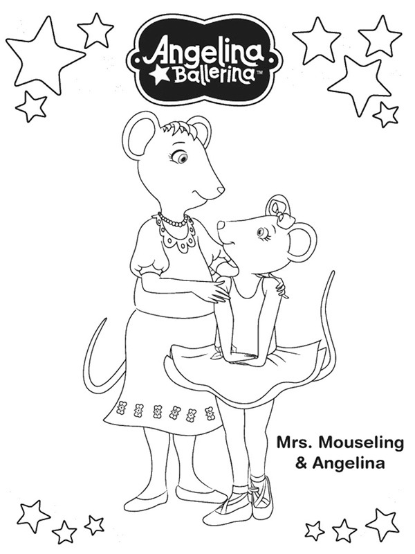 mouseling and angelina Coloring page mouseling and angelina Coloring page