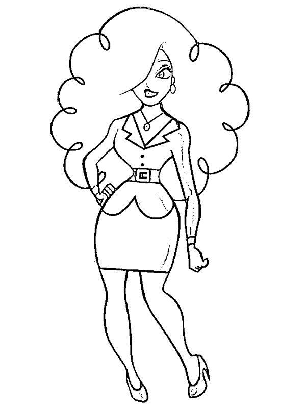 Miss Sara Bellum Coloring page