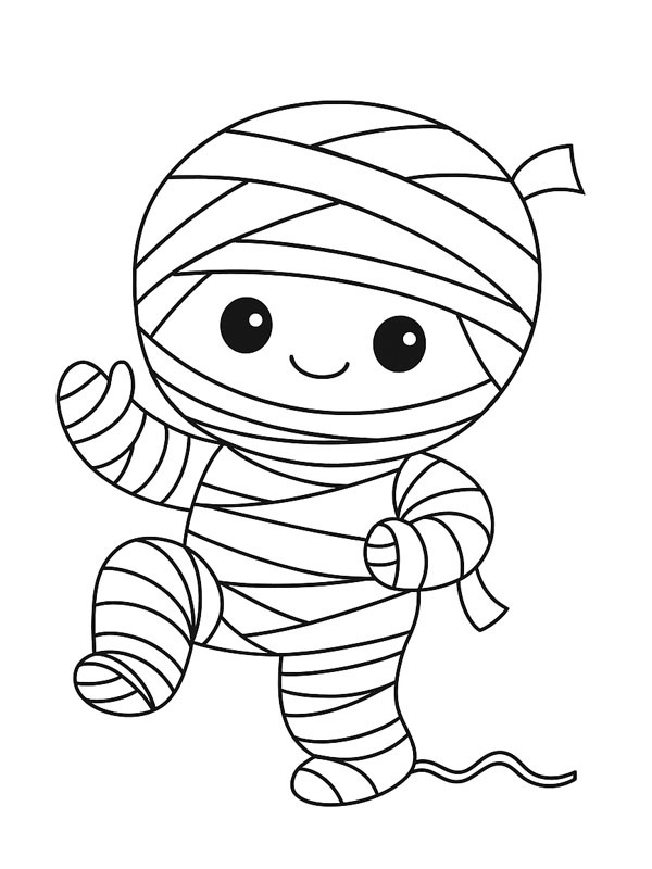 Mummy suit Coloring page