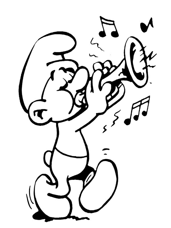 smurf music Coloring page