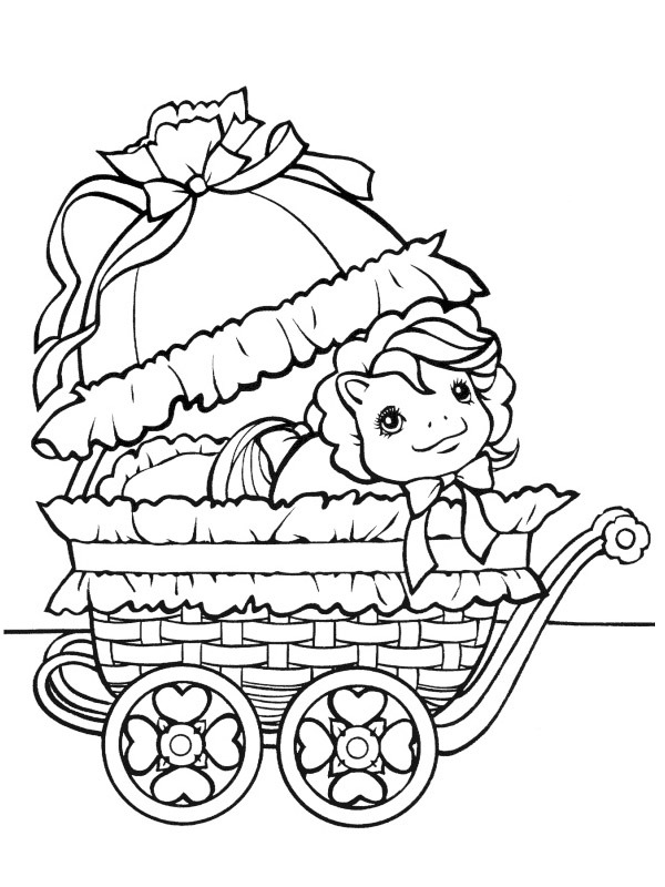 My little pony in the buggy Coloring page