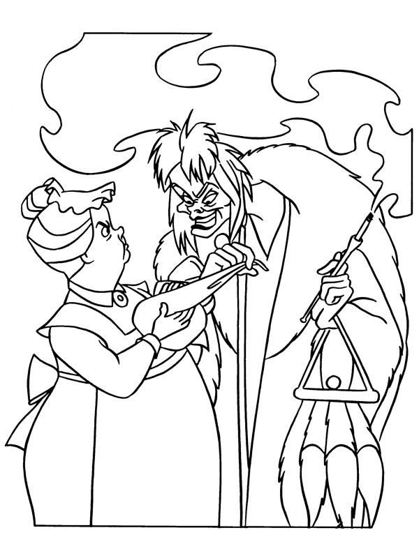 Nanny and Cruella de Vil Coloring page Nanny and Cruella de Vil Coloring page