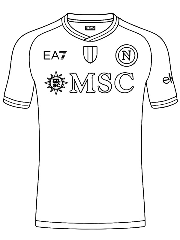 Napoli soccer jersey Coloring page Napoli soccer jersey Coloring page
