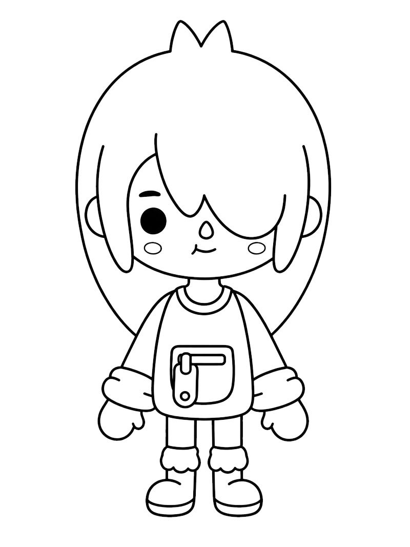 Nari (Toca Boca) Coloring page