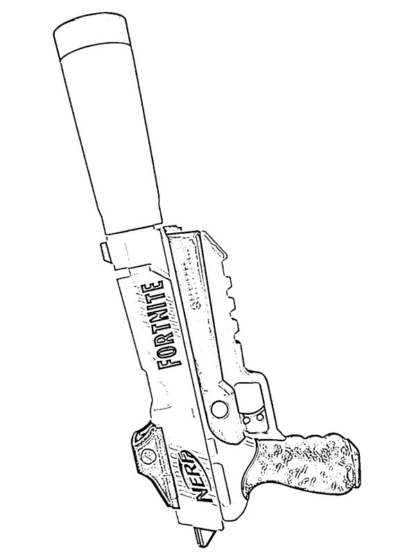 Nerf Fortnite Gun Coloring page