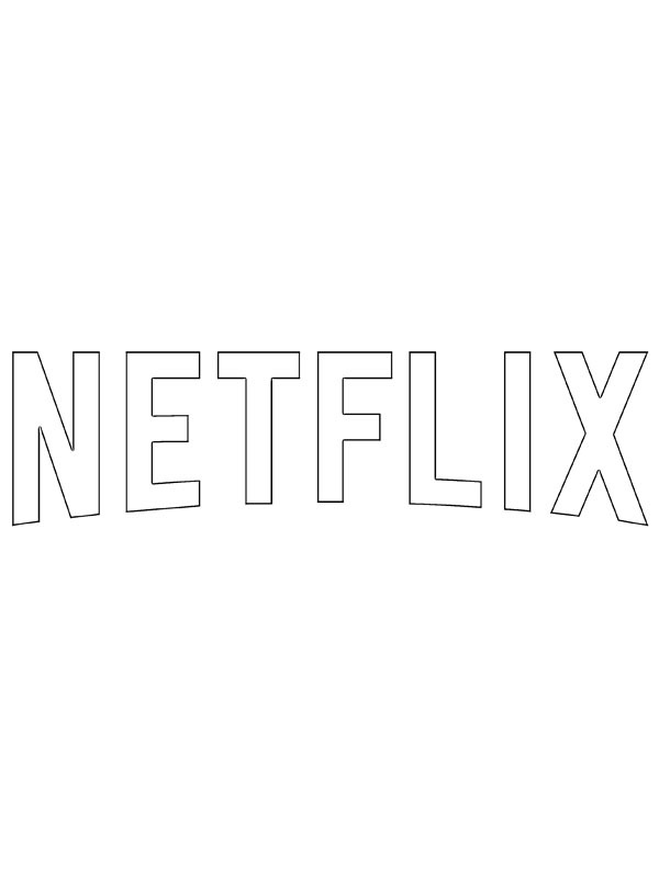 Netflix logo Coloring page