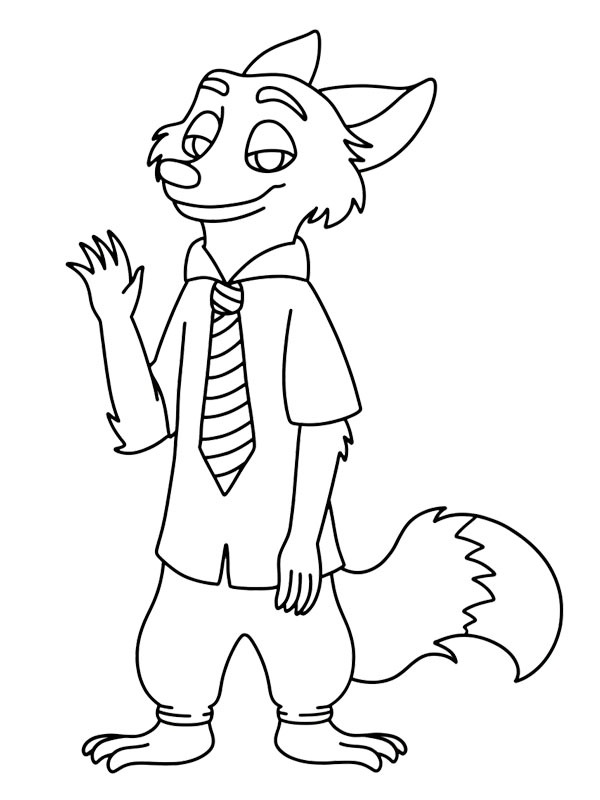 Nick Wilde (Zootopia) Coloring page Nick Wilde (Zootopia) Coloring page