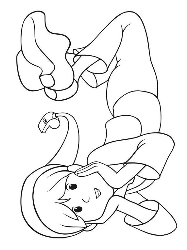 nils holgersson is laying Coloring page
