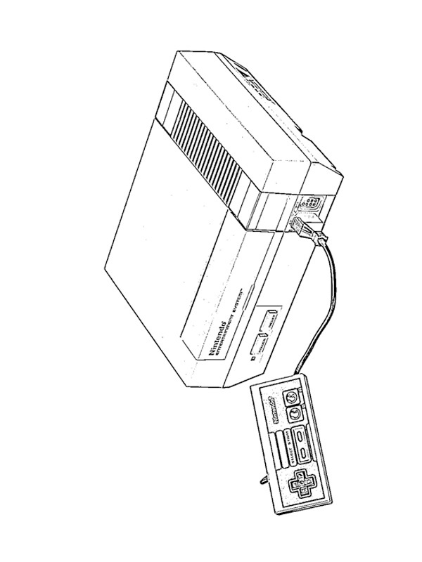 Nintendo Entertainment System Coloring page Nintendo Entertainment System Coloring page