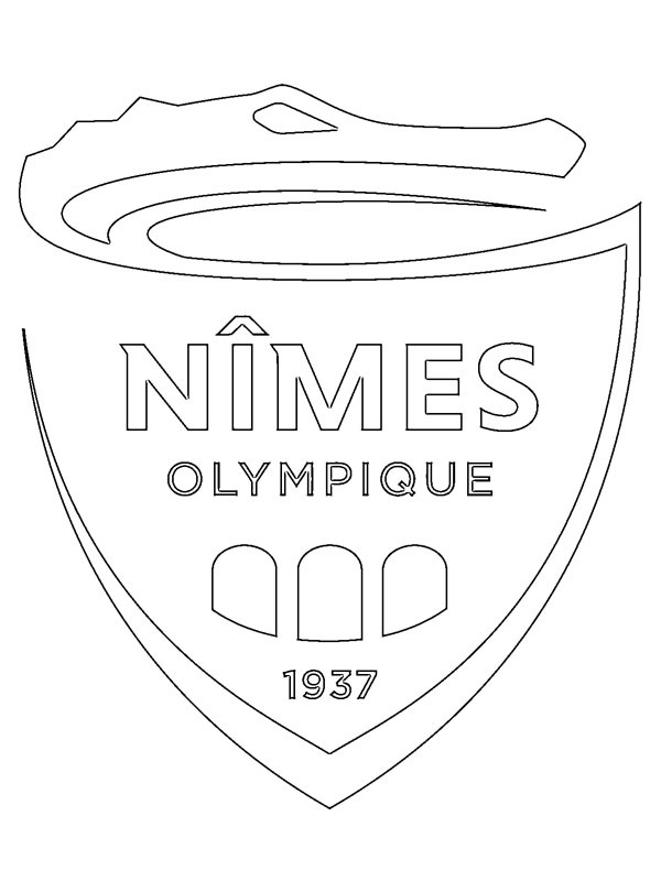 Nîmes Olympique Coloring page Nîmes Olympique Coloring page