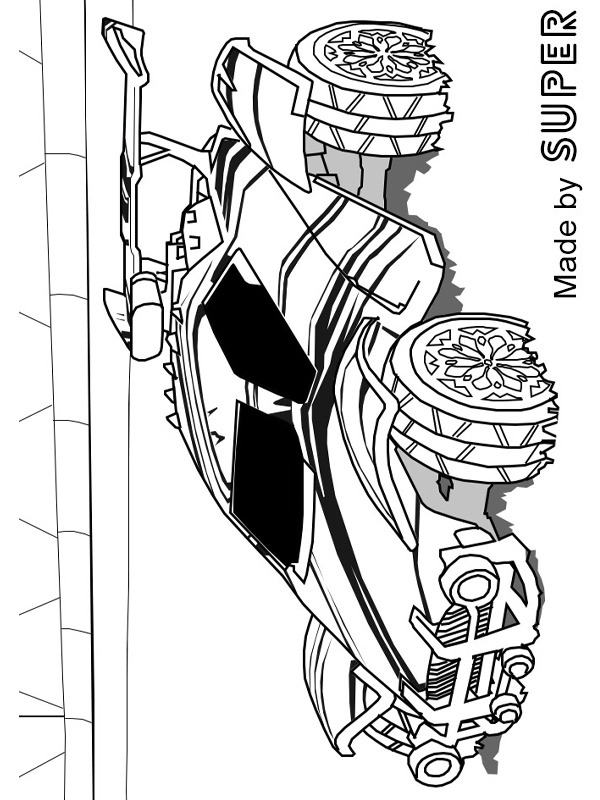 Octane Rocket League Coloring page Octane Rocket League Coloring page