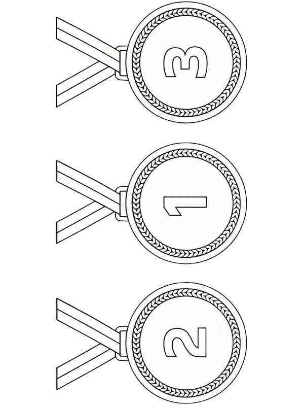 Olympic Medals Coloring page