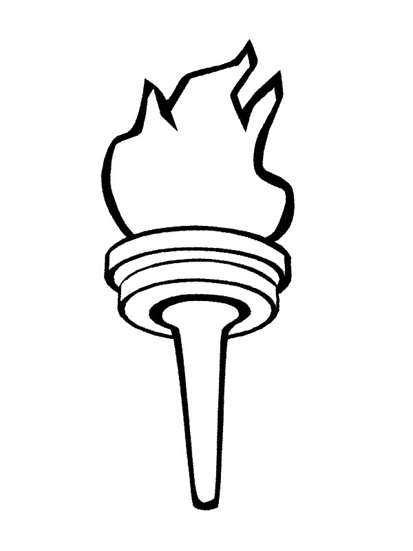 Olympic flame Coloring page