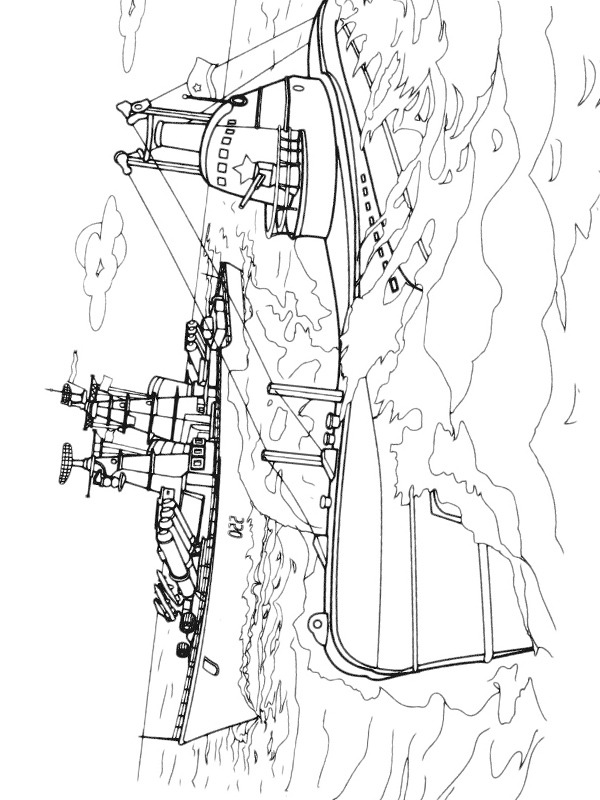 Submarine Coloring page