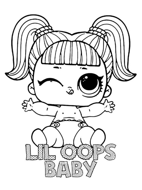 Lil Oops Baby LOL Surprise! Coloring page