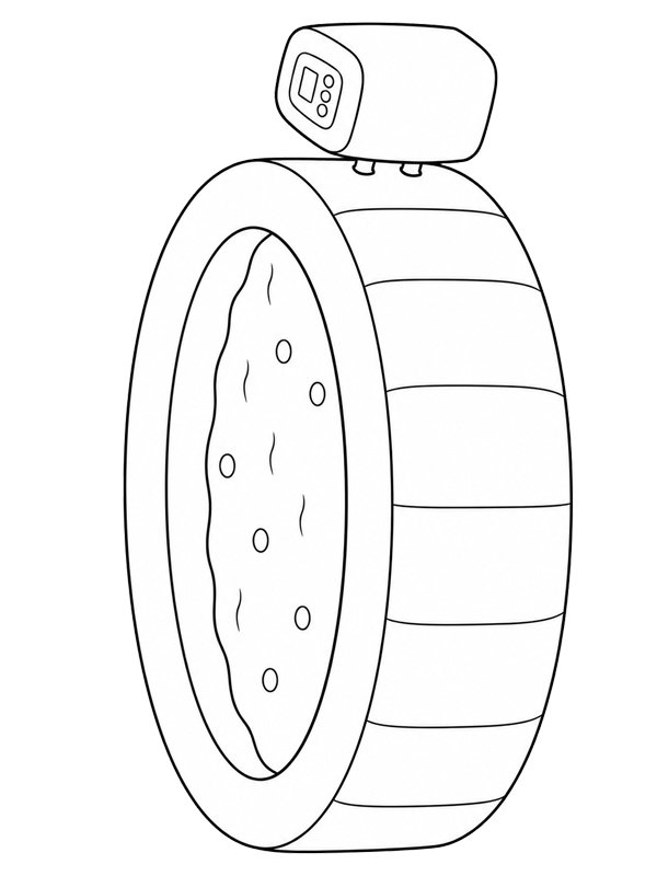 Inflatable jacuzzi Coloring page