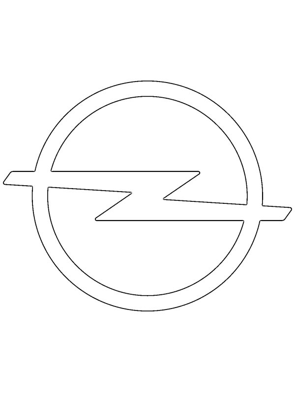 Opel logo Coloring page