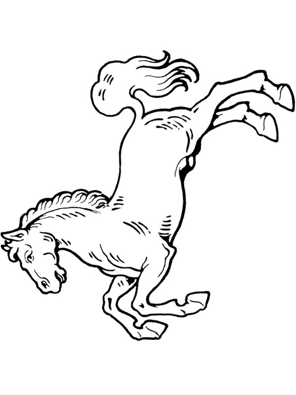 Horse jumping Coloring page