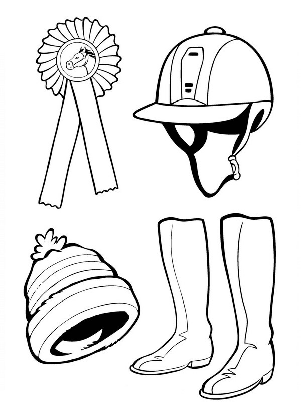 Horse clothing outfit Amika Coloring page