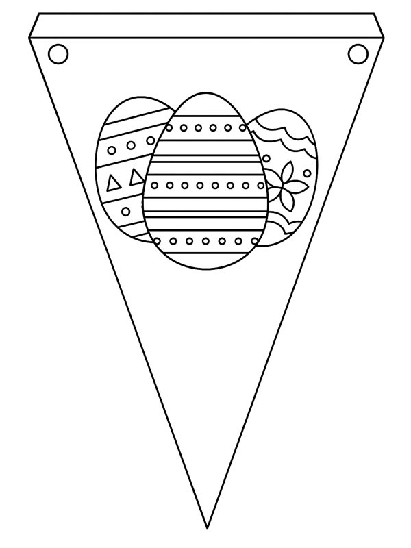 Easter flags Coloring page