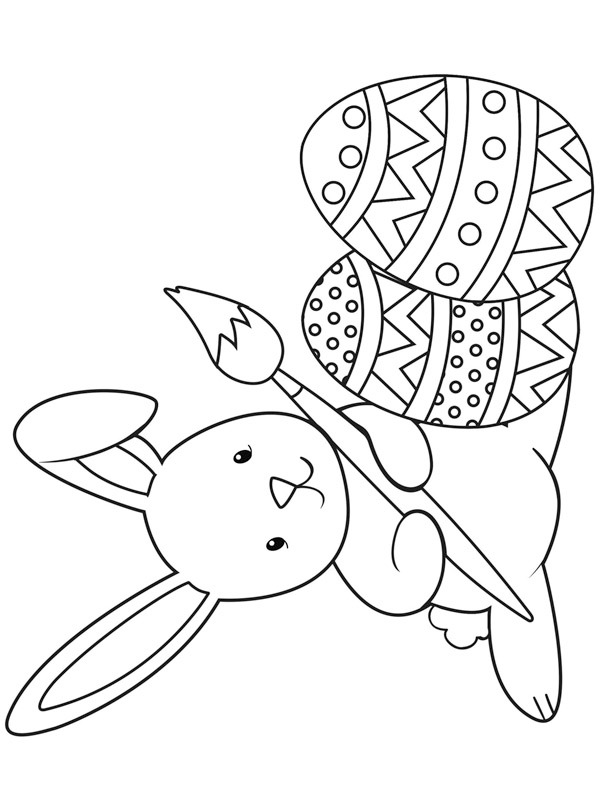 painting easter egg Coloring page