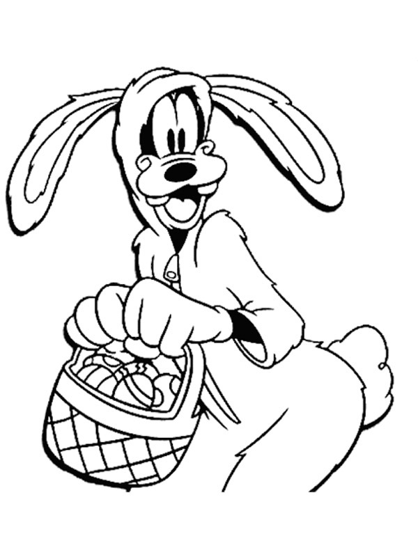 easter bunny Goofy Coloring page