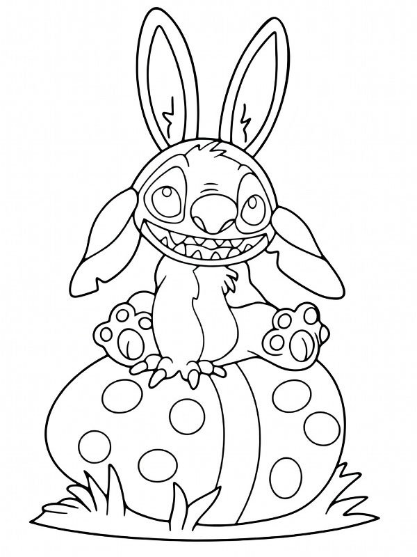 Easter Bunny Stitch Coloring page