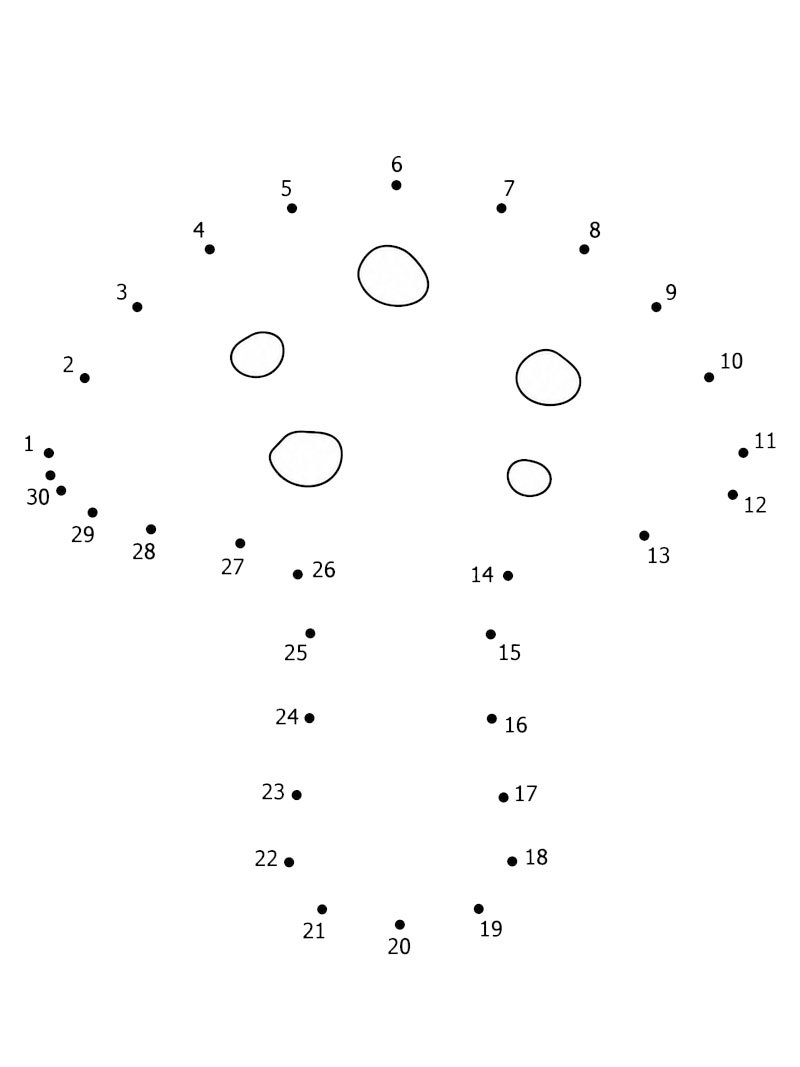 Mushroom Dot-to-Dot Coloring page Mushroom Dot-to-Dot Coloring page