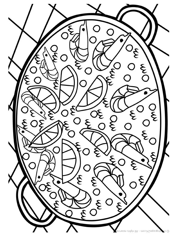 Paella Coloring page