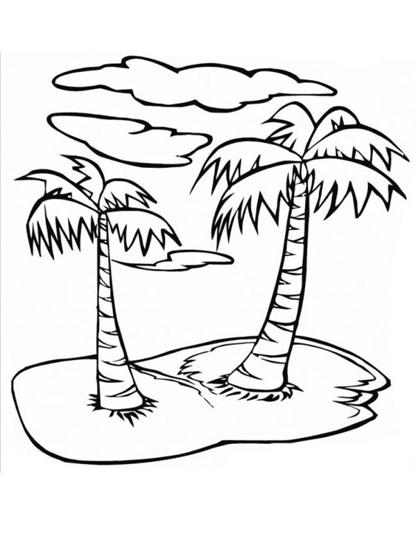 palm trees Coloring page