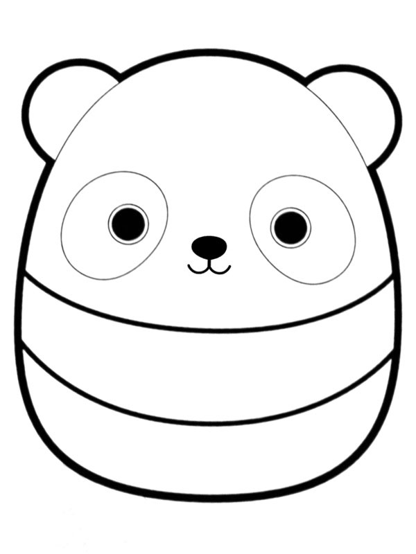 Panda Stanley Squishmallows Coloring page Panda Stanley Squishmallows Coloring page
