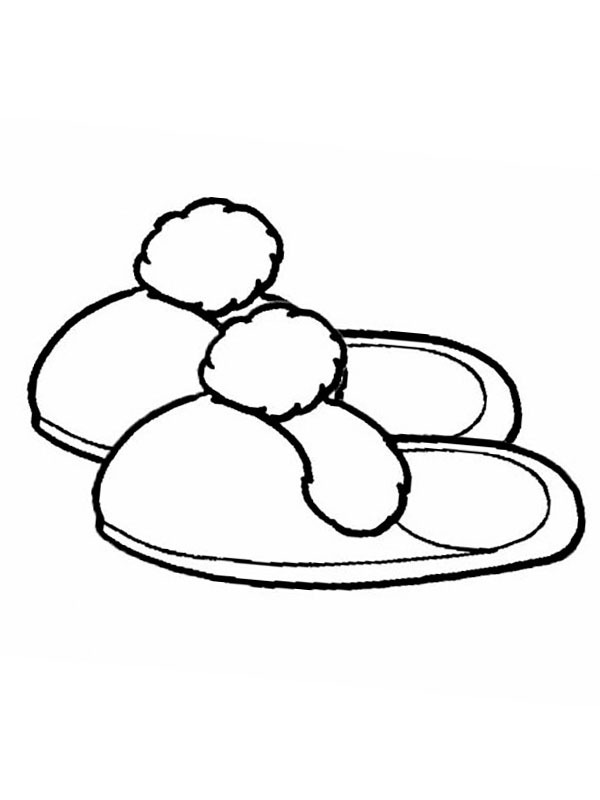 Slippers Coloring page