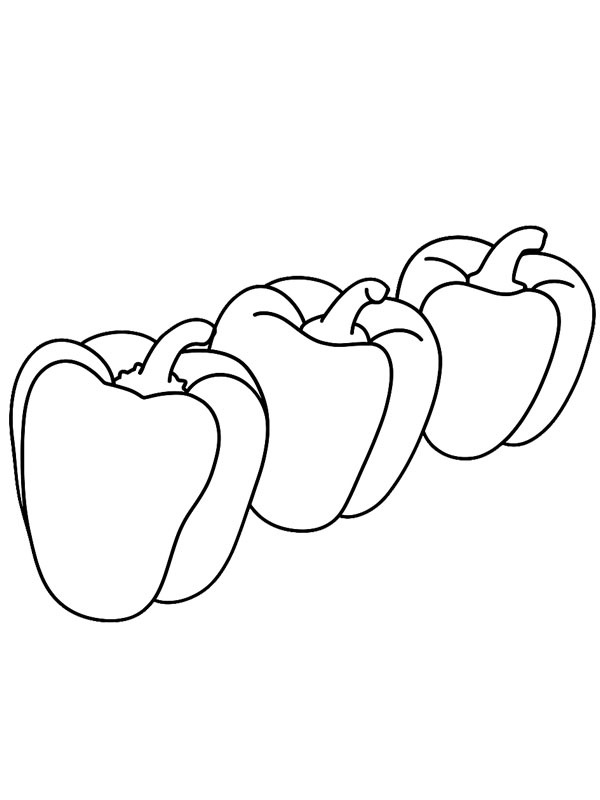 Bell pepper mix Coloring page