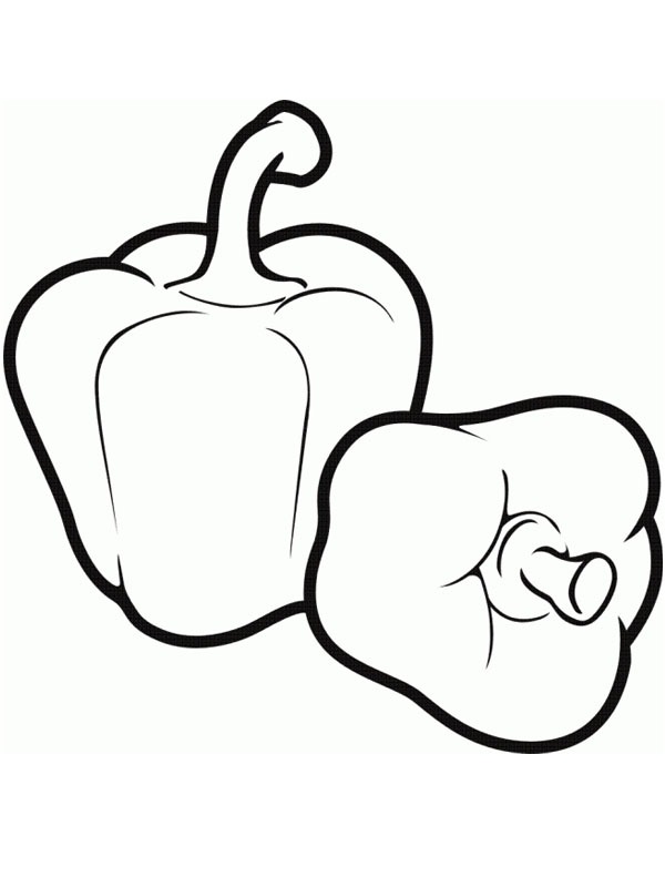 Bell pepper Coloring page