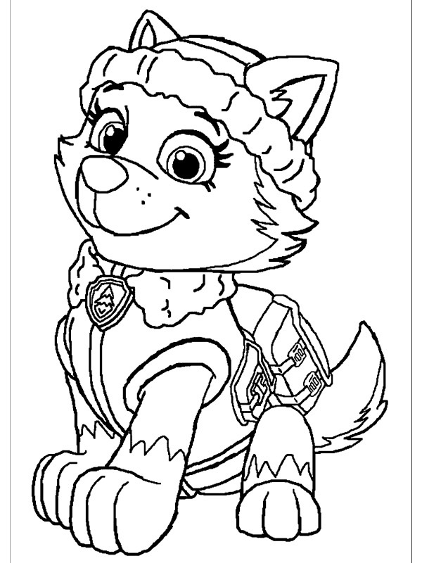 Paw Patrol Everest Coloring page Paw Patrol Everest Coloring page