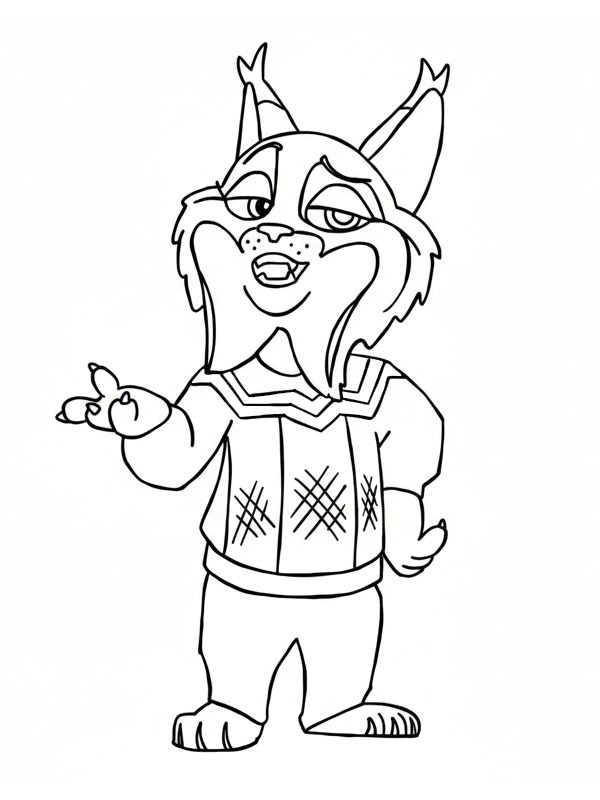 Pawbert Lynxley (Zootopia) Coloring page Pawbert Lynxley (Zootopia) Coloring page