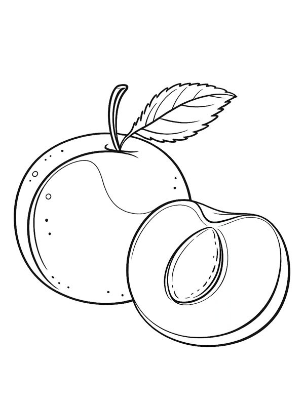 Peach Coloring page