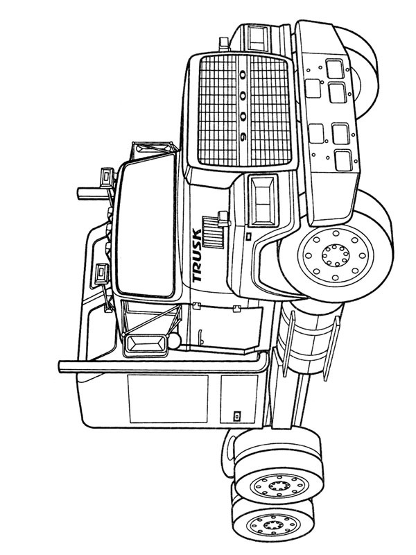 Peterbilt 378 Truck Coloring page