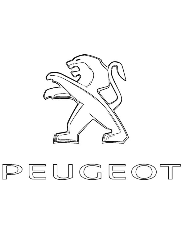Peugeot logo Coloring page