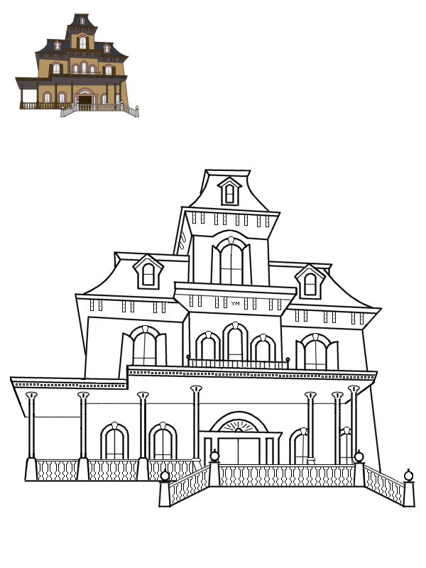Phantom Manor Disneyland Coloring page Phantom Manor Disneyland Coloring page