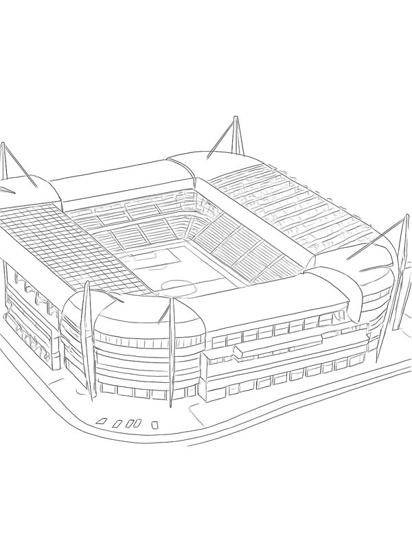Philips Stadium (PSV) Coloring page Philips Stadium (PSV) Coloring page