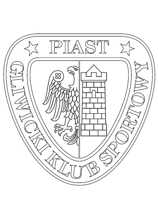 Piast Gliwice Coloring page Piast Gliwice Coloring page