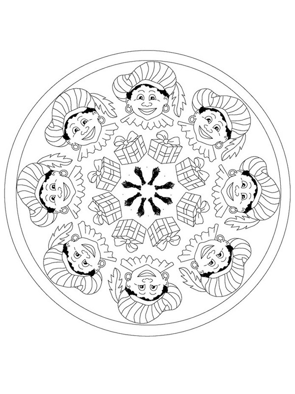 Mandala Pieten Coloring page