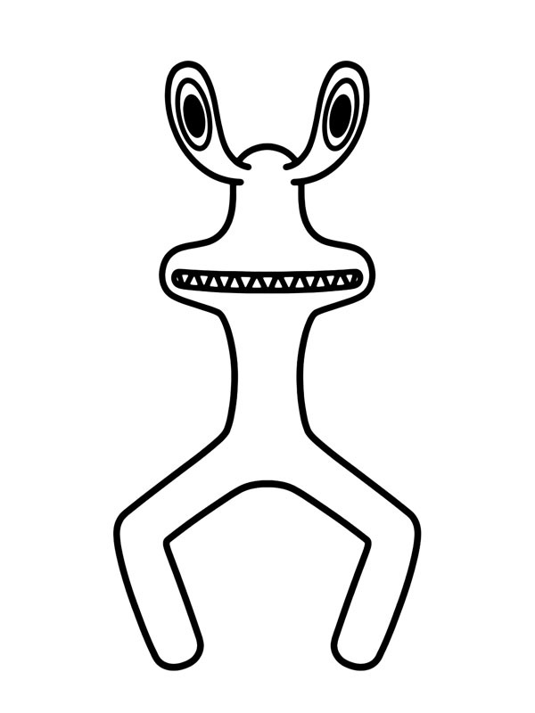 Pink Rainbow Friends Coloring page Pink Rainbow Friends Coloring page