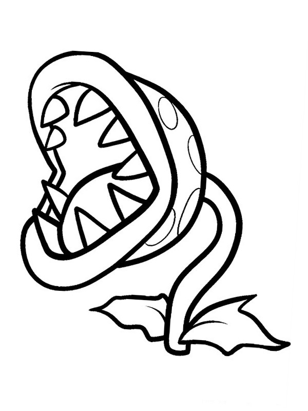 We have this nice Piranha Plant coloring page for you. 