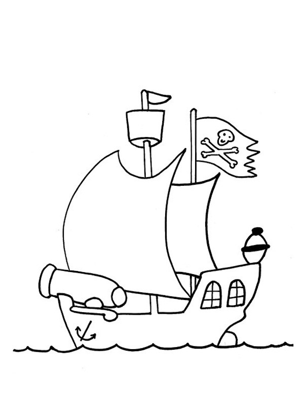 Pirate Ship Coloring page