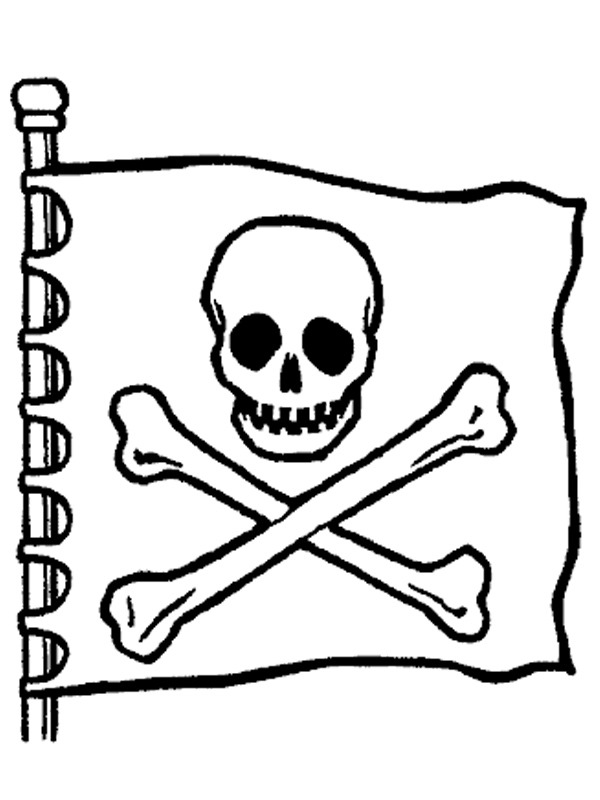 Pirateflag Coloring page