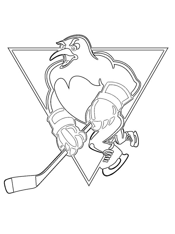 hockey coloring pages penguins