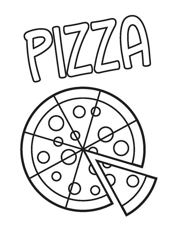 Pizza Coloring page